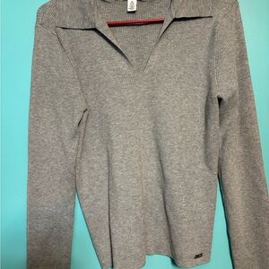 Calvin Klein Gray Long Sleeve Women's Top